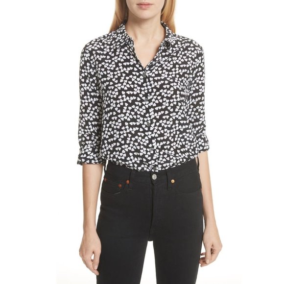 Equipment Essential silk shirt heart print XS - Picture 1 of 5
